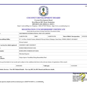 Registration-cum Membership Certificate